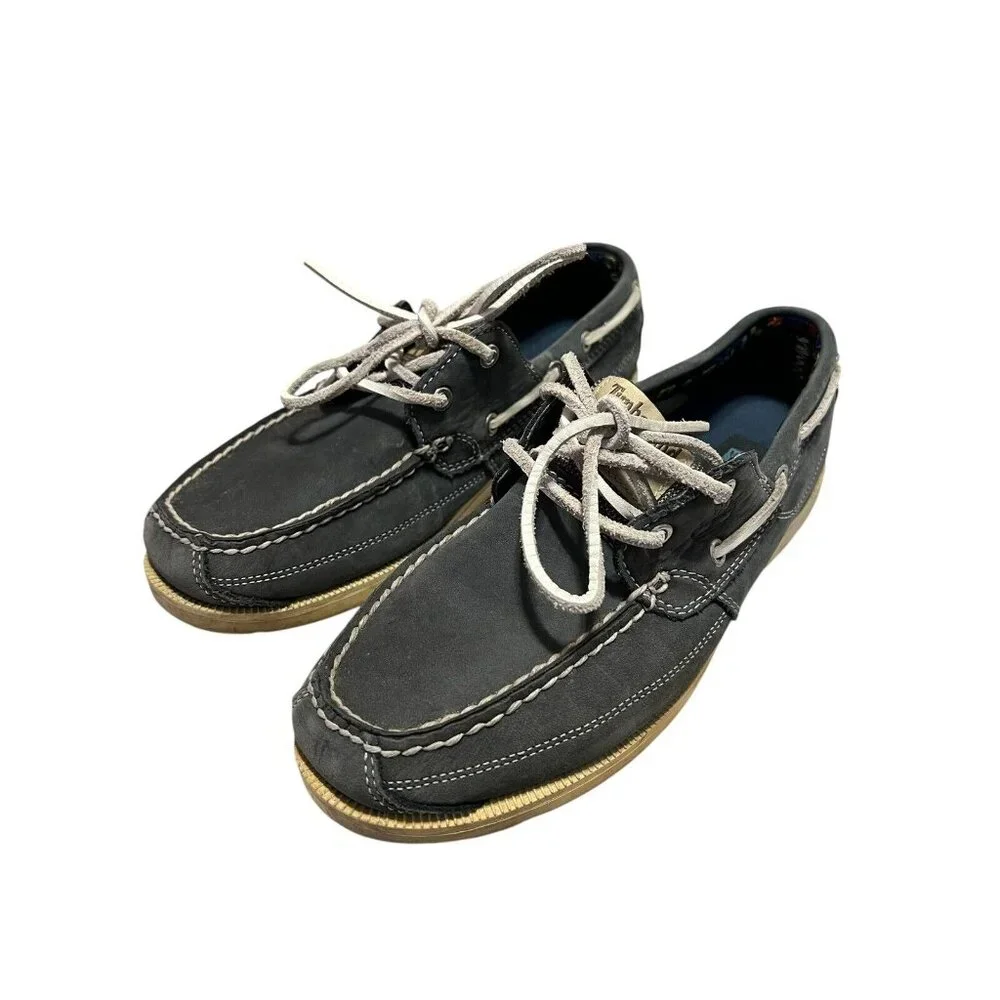 Timberland Earthkeepers Dark Gray Leather Moccasin Deck Shoes Size‎ 7.5 M